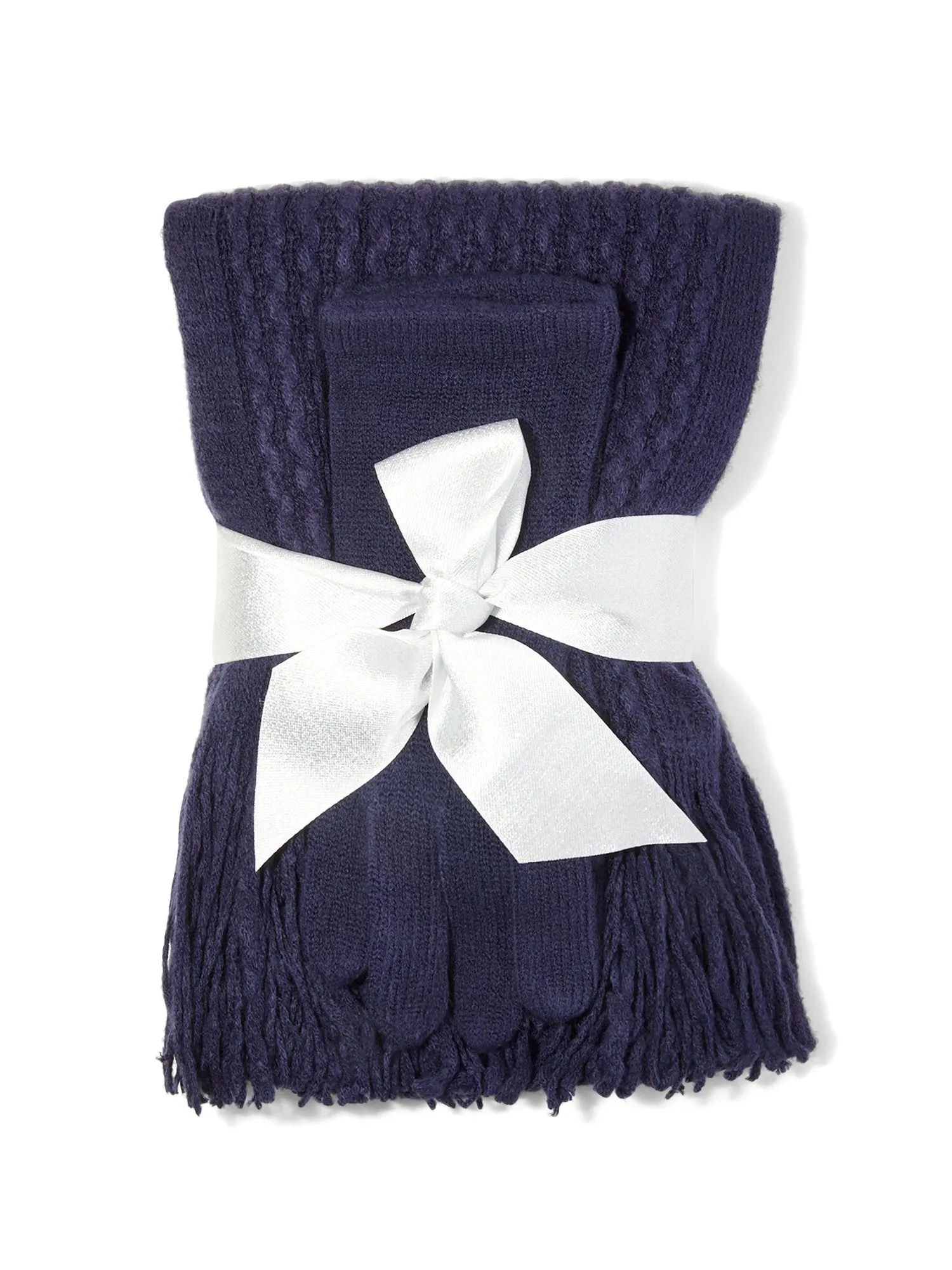 2-Piece Popcorn-Knit Scarf & Gloves Set