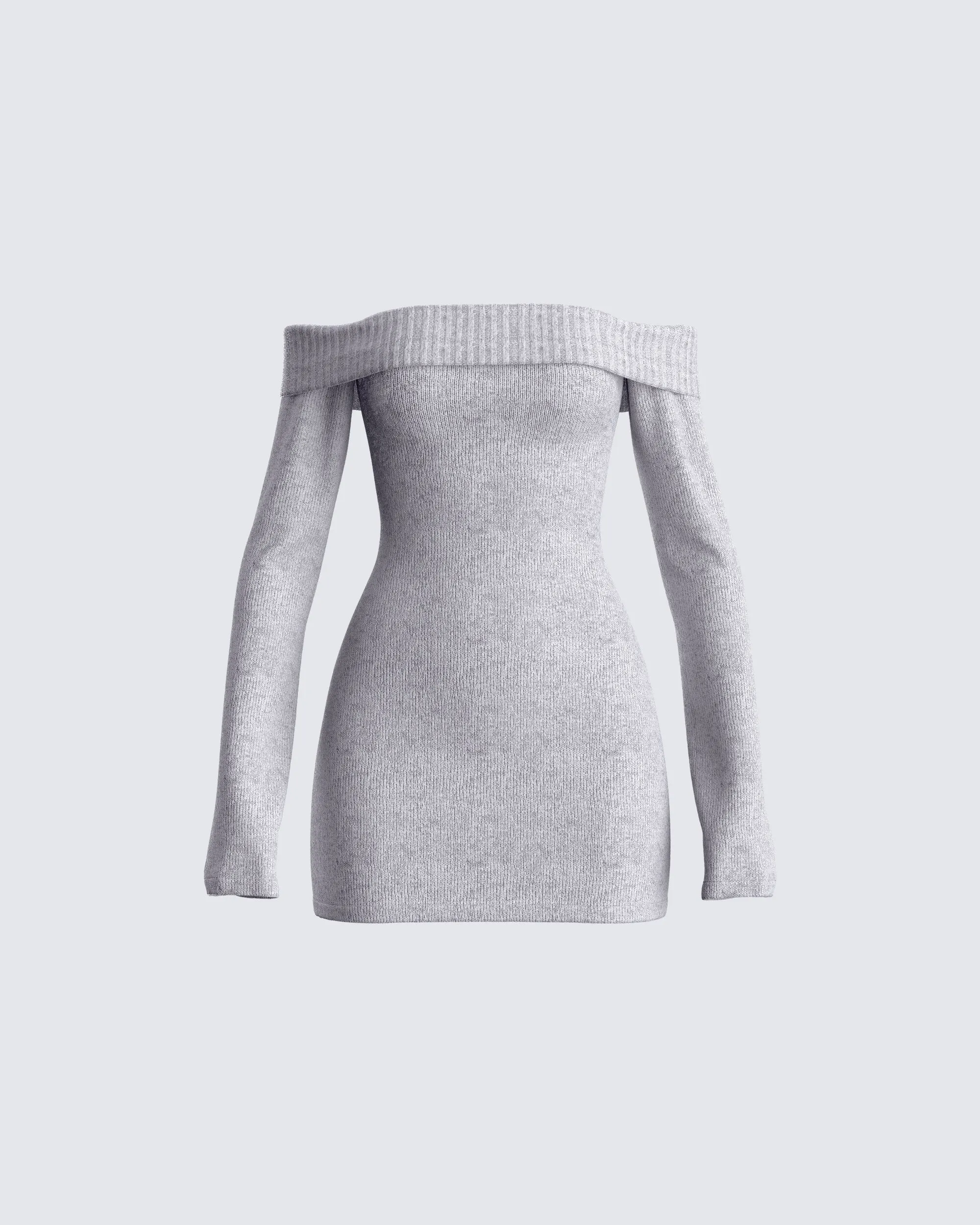 Abeni Grey Sweater Mini Dress