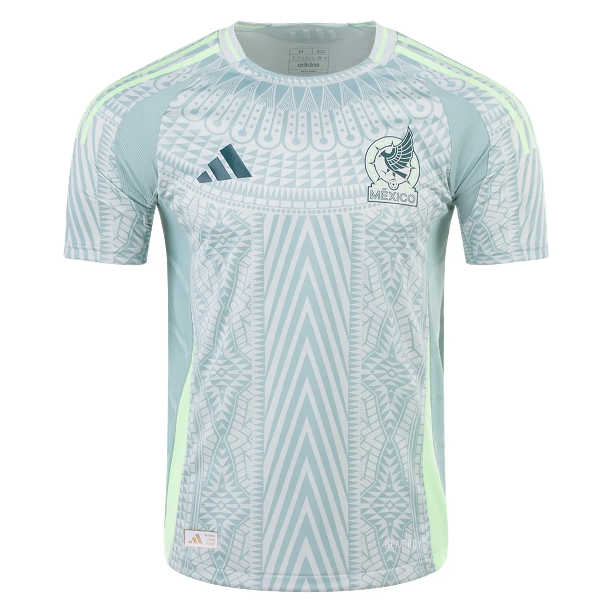 adidas Mens Mexico Authentic Away Jersey 24/25 (Linen Green)