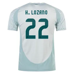 adidas Mens Mexico Authentic Hirving Lozano Away Jersey 24/25 (Linen Green)