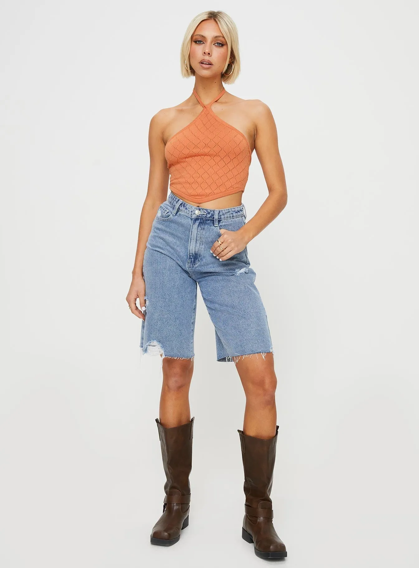 Allamanda Halter Top Orange