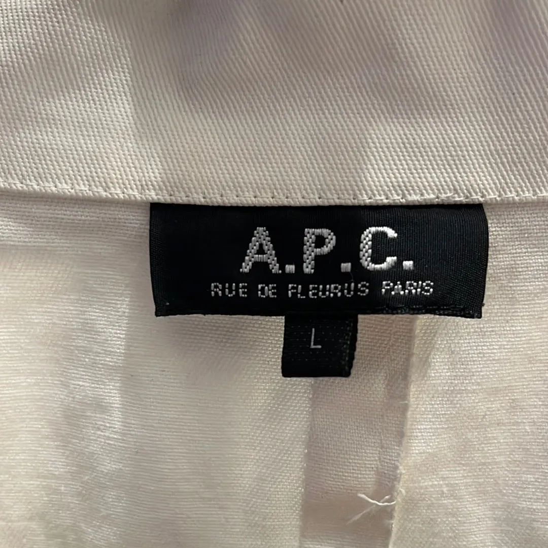 A.P.C./Coat/L/Cotton/WHT/