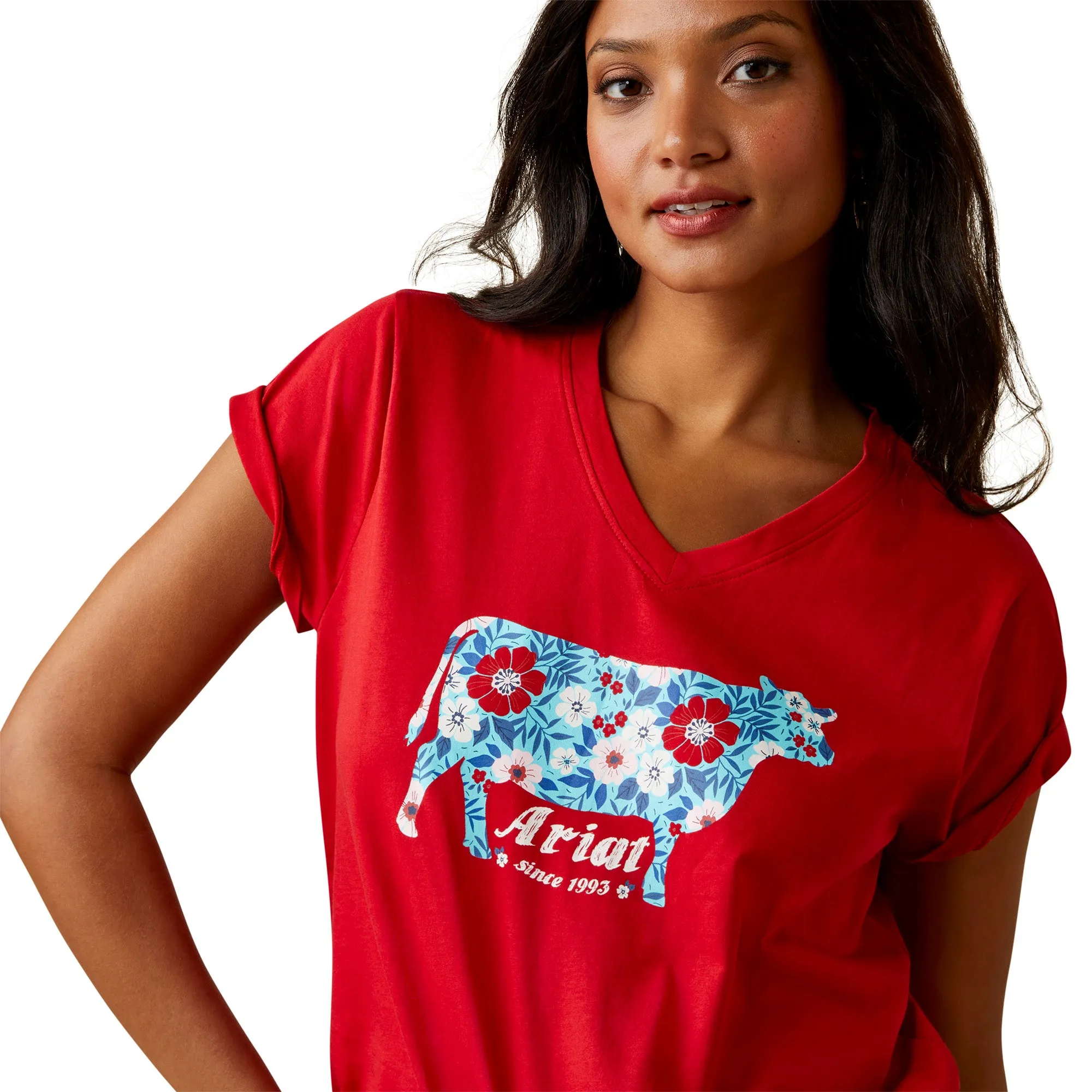 Ariat Women Flower Cow T-Shirt 10045086