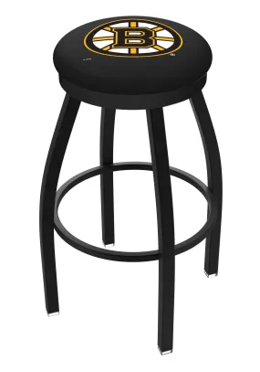 Boston Bruins HBS Black Swivel Bar Stool with Cushion