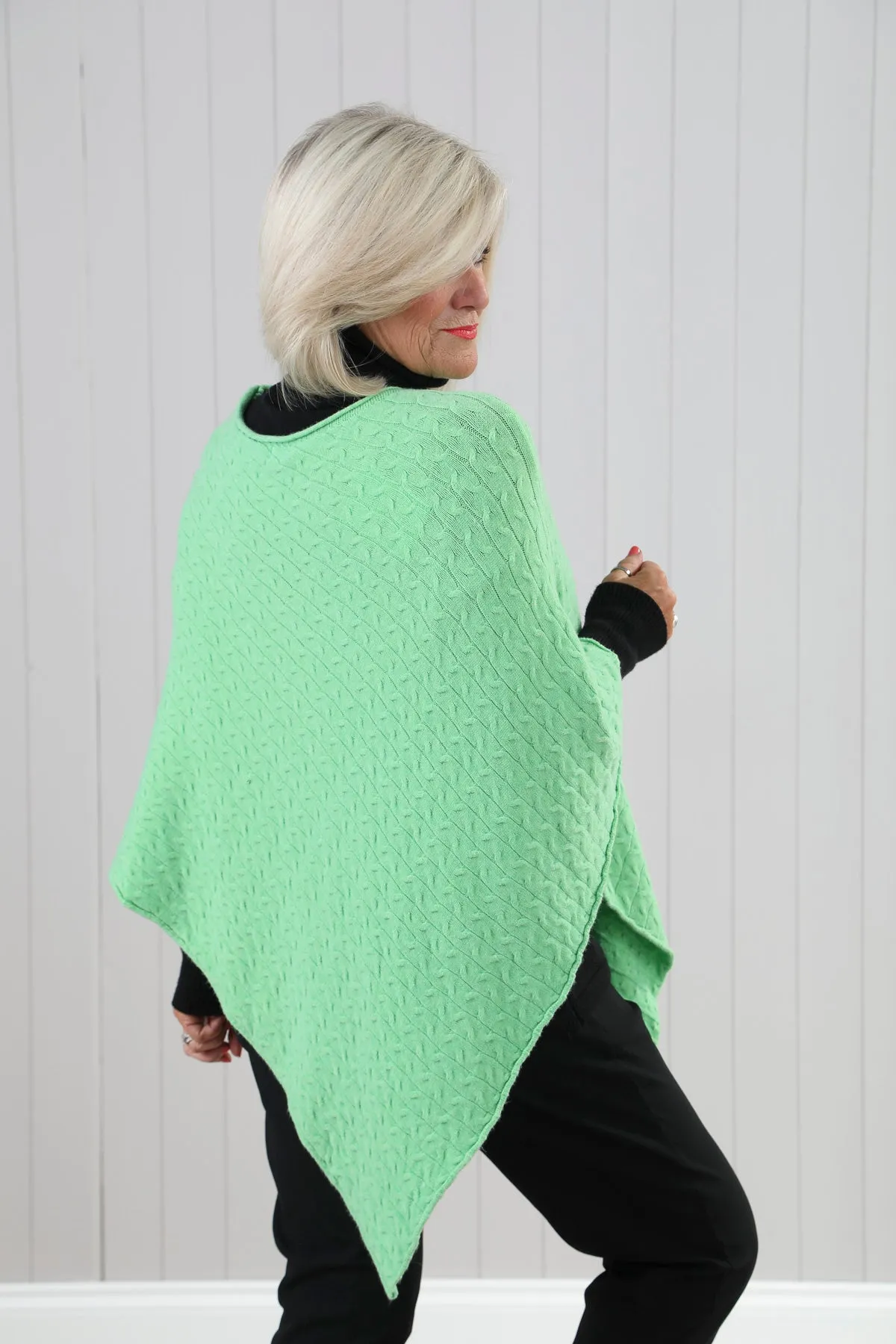 Cable Knit Poncho