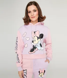 Cakeworthy Pink & Purple Color Block Minnie Mouse Hoodie