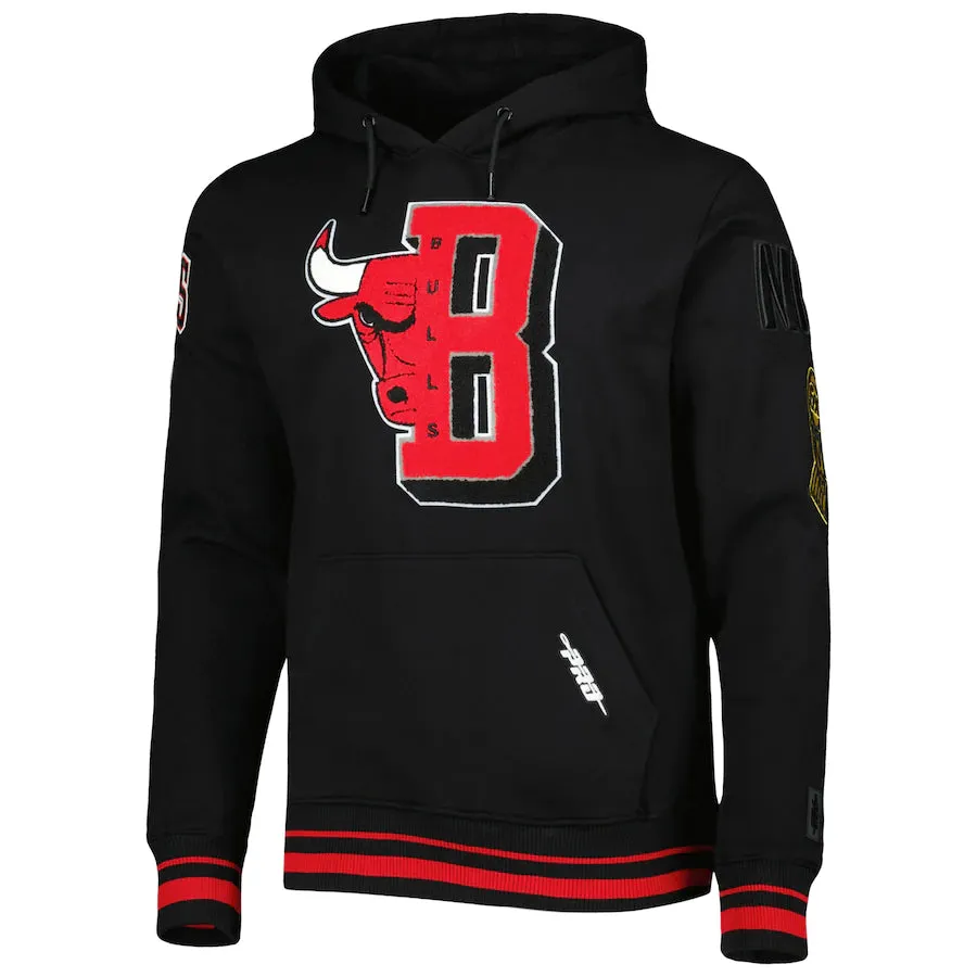 Chicago Bulls Pro Standard Mash Up Capsule Pullover Hoodie - Black