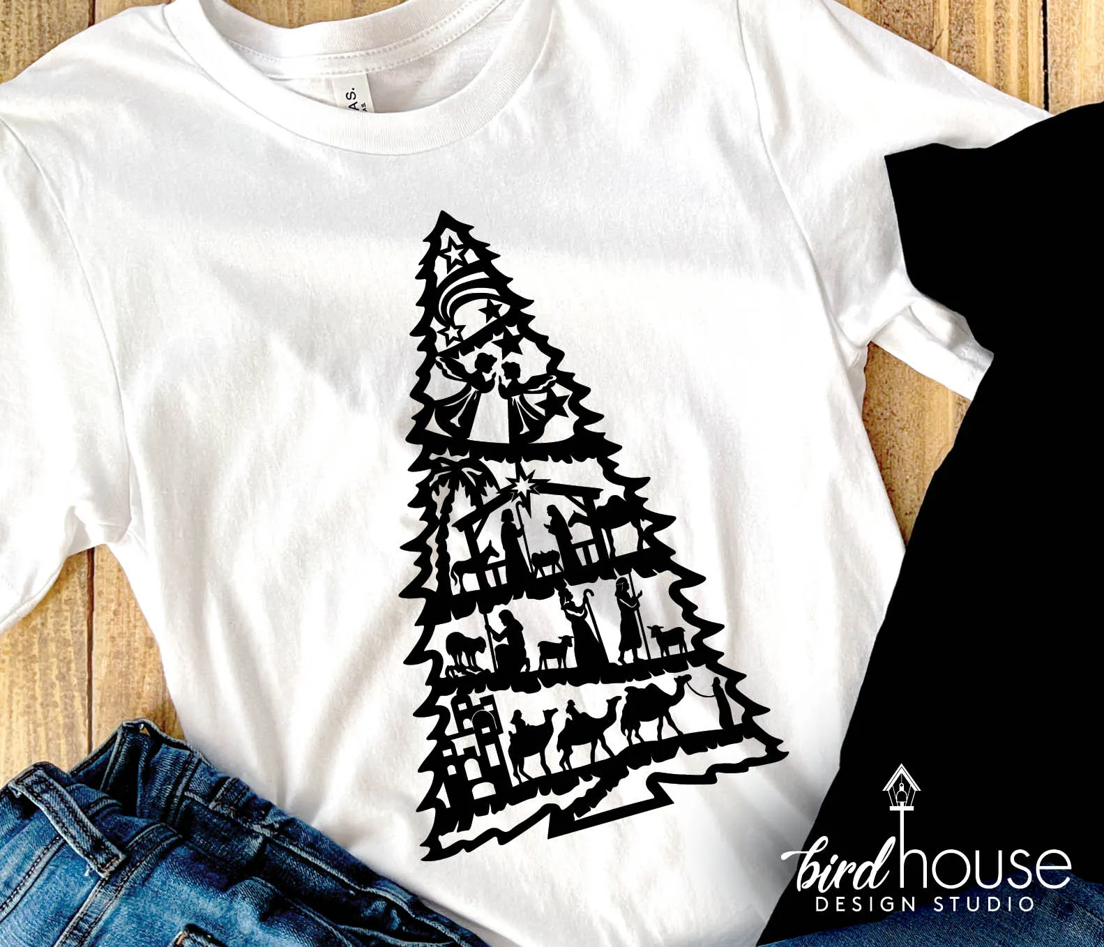 Christmas Tree Nativity Shirt