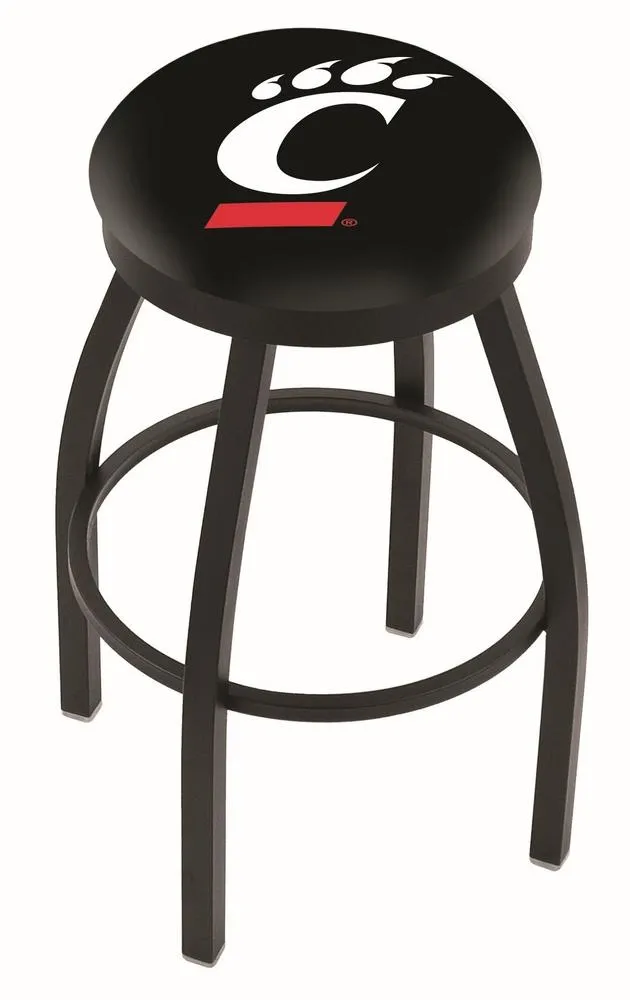 Cincinnati Bearcats HBS Black Swivel Bar Stool with Cushion