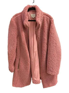 Coat Faux Fur & Sherpa By Loft In Pink, Size: 1x