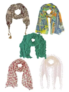 Colorful Various 5-Pack Set Fashion Scarf Collection