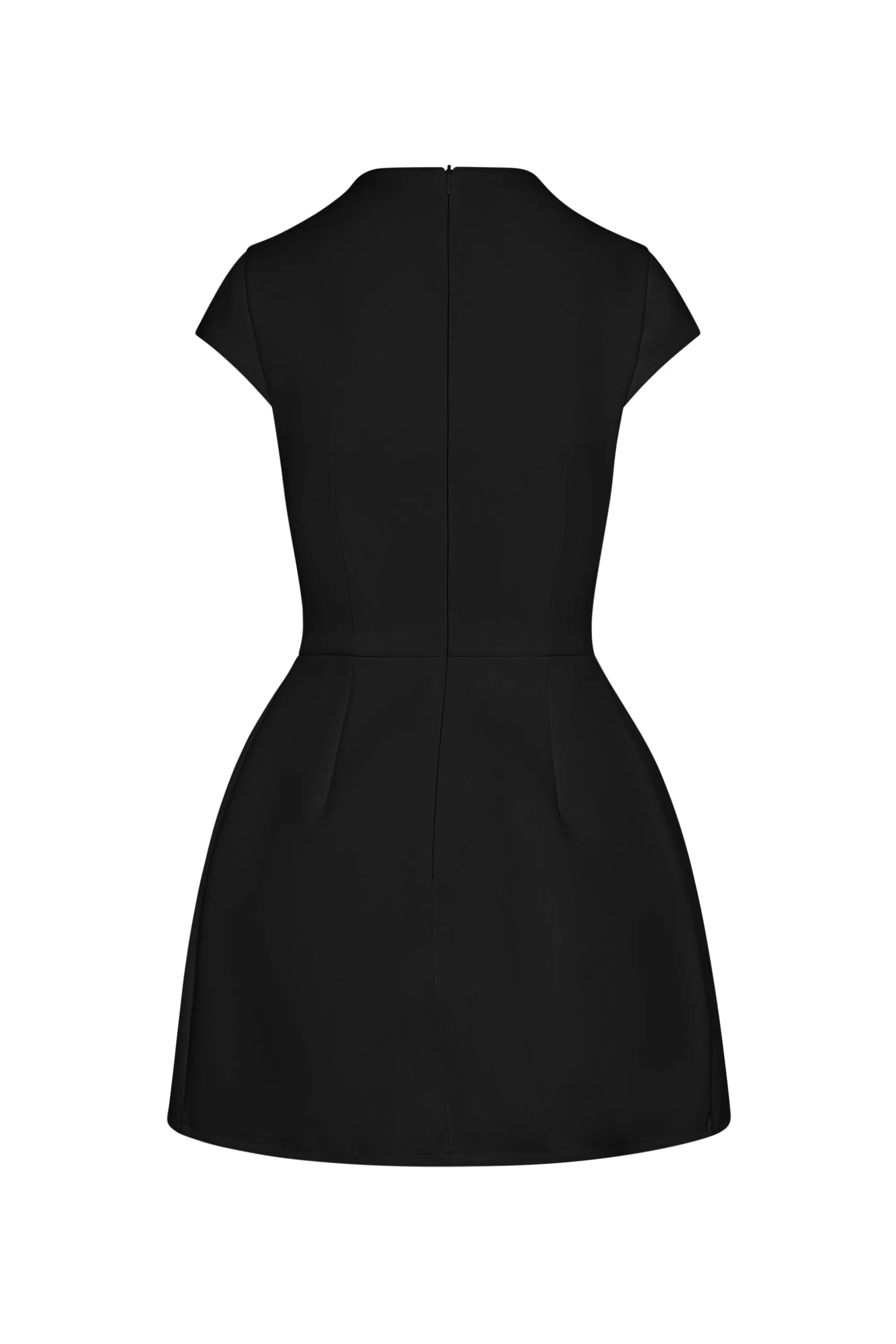 Cote Cap Sleeve Pocket Mini Dress - Black