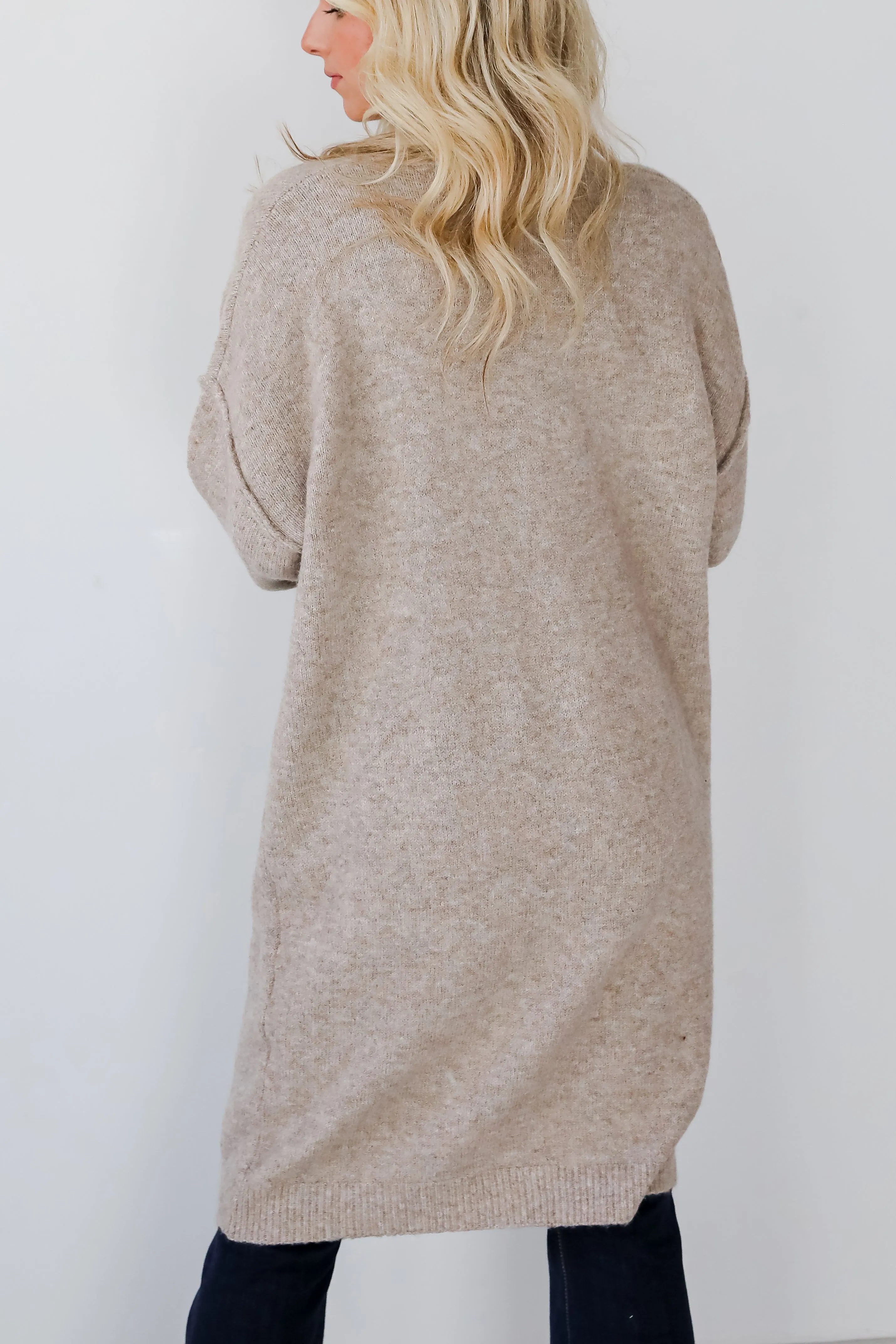 Coveted Upgrade Taupe Sweater Cardigan