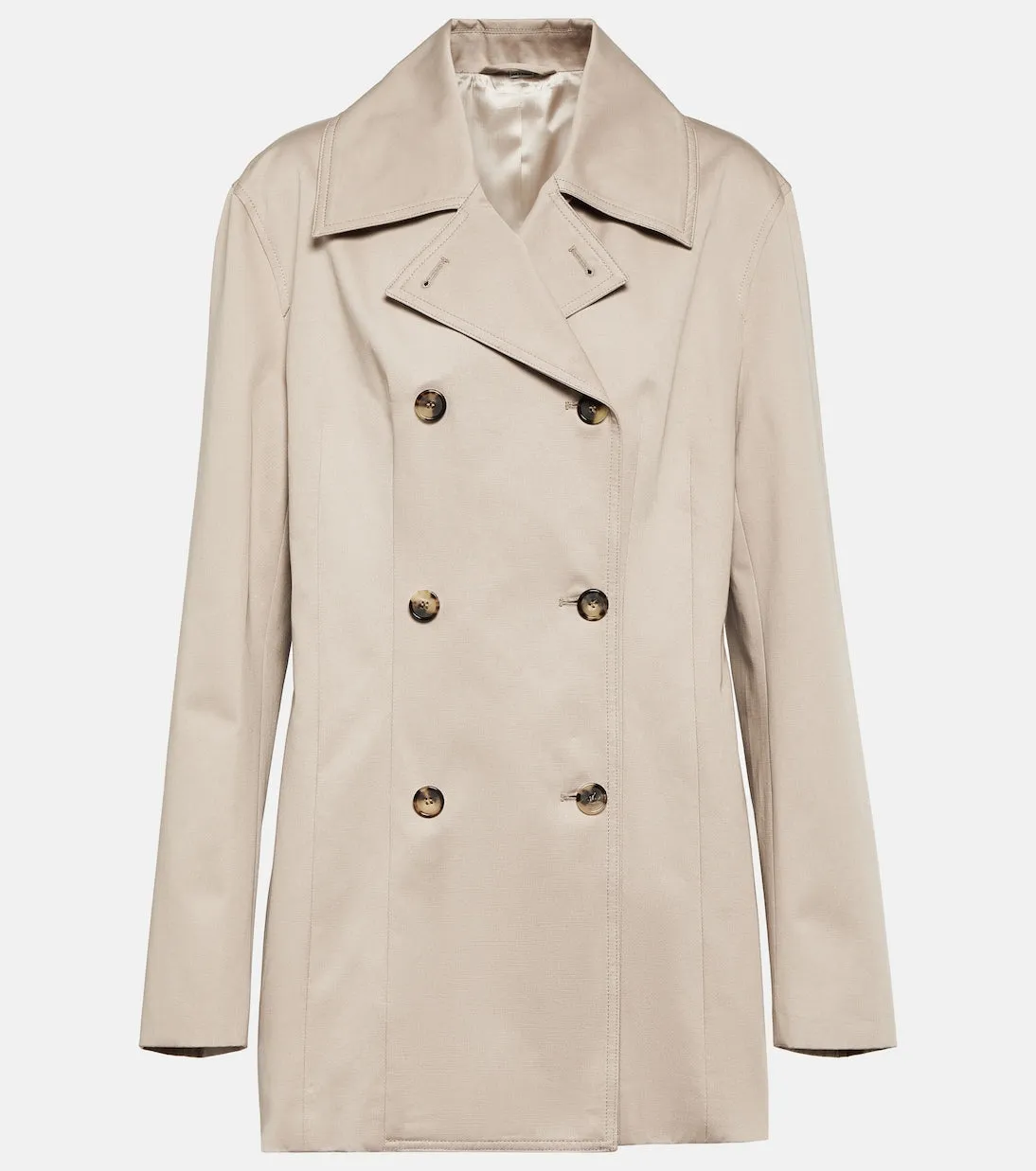 Double-breasted cotton jacket Toteme, beige