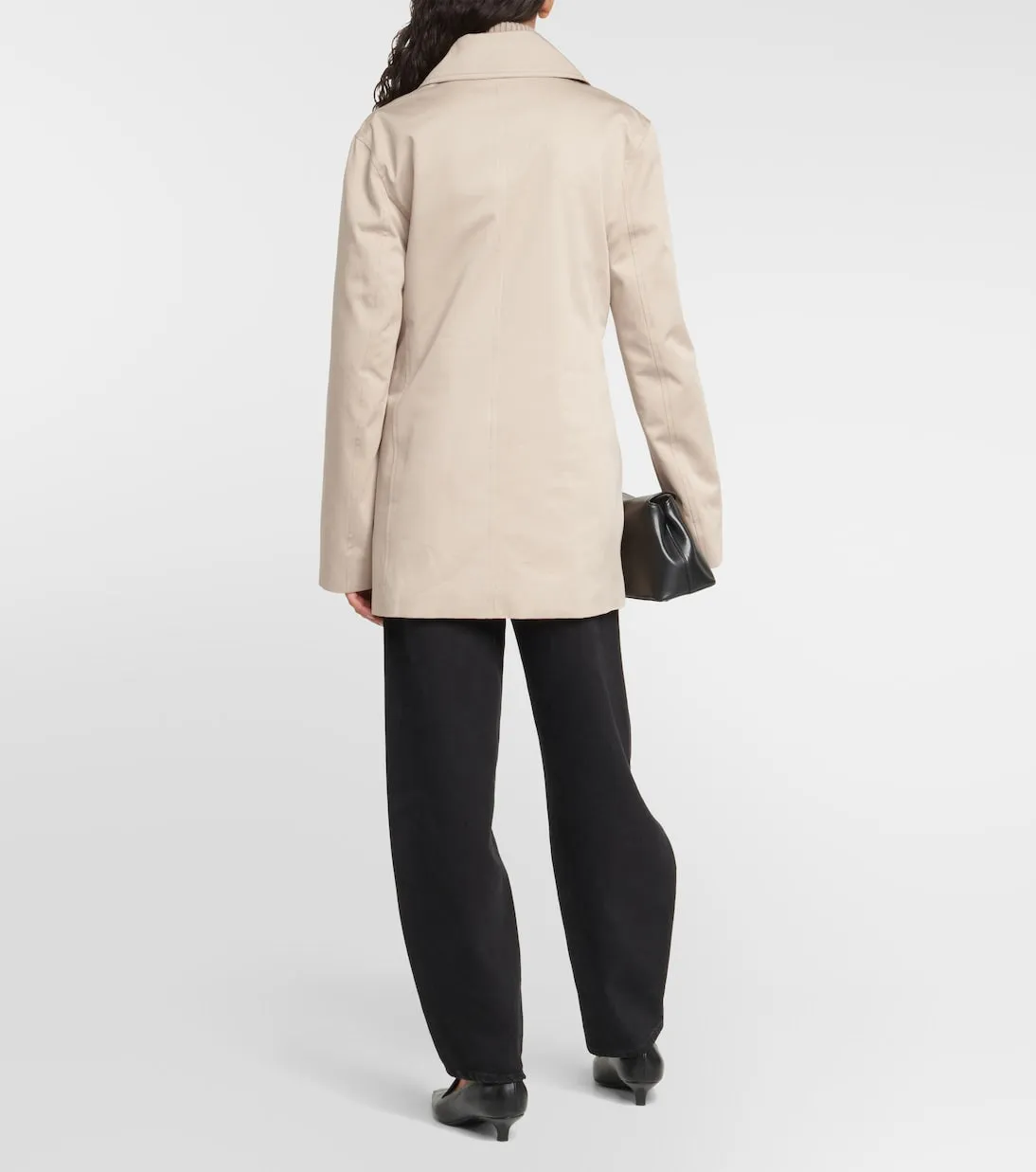 Double-breasted cotton jacket Toteme, beige