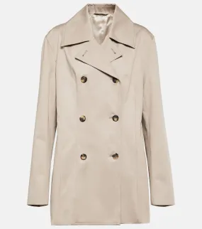 Double-breasted cotton jacket Toteme, beige