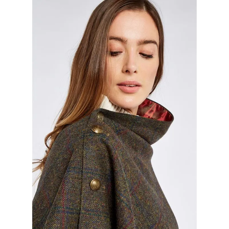 Dubarry Hazelwood Ladies Tweed Poncho - Hemlock