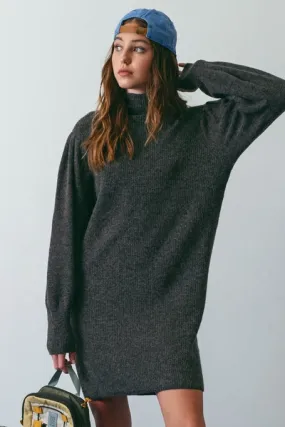 Ellie Sweater Dress Charcoal