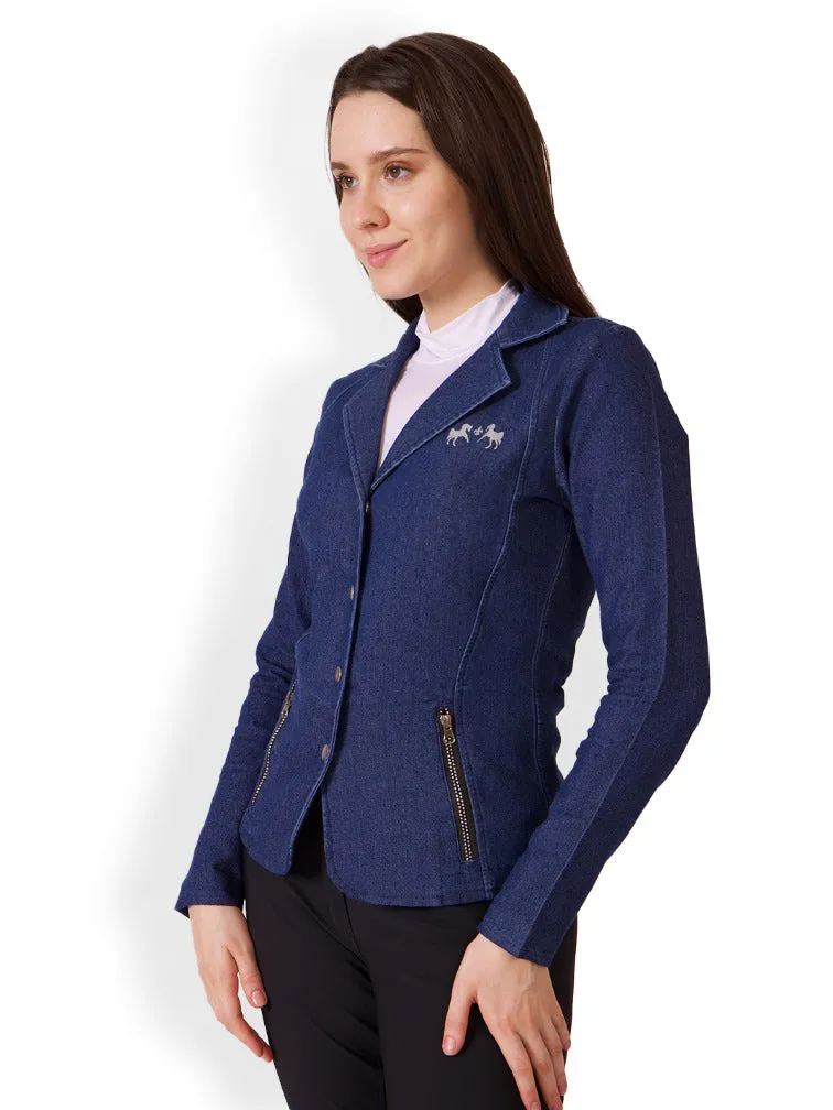 Equine Couture Ladies Denim and Diamonds Stretch Show Coat