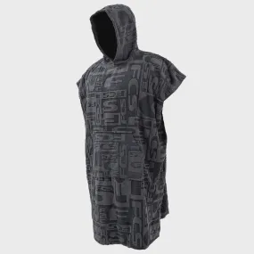 FCS TOWEL PONCHO JACQUARD CHARCOAL