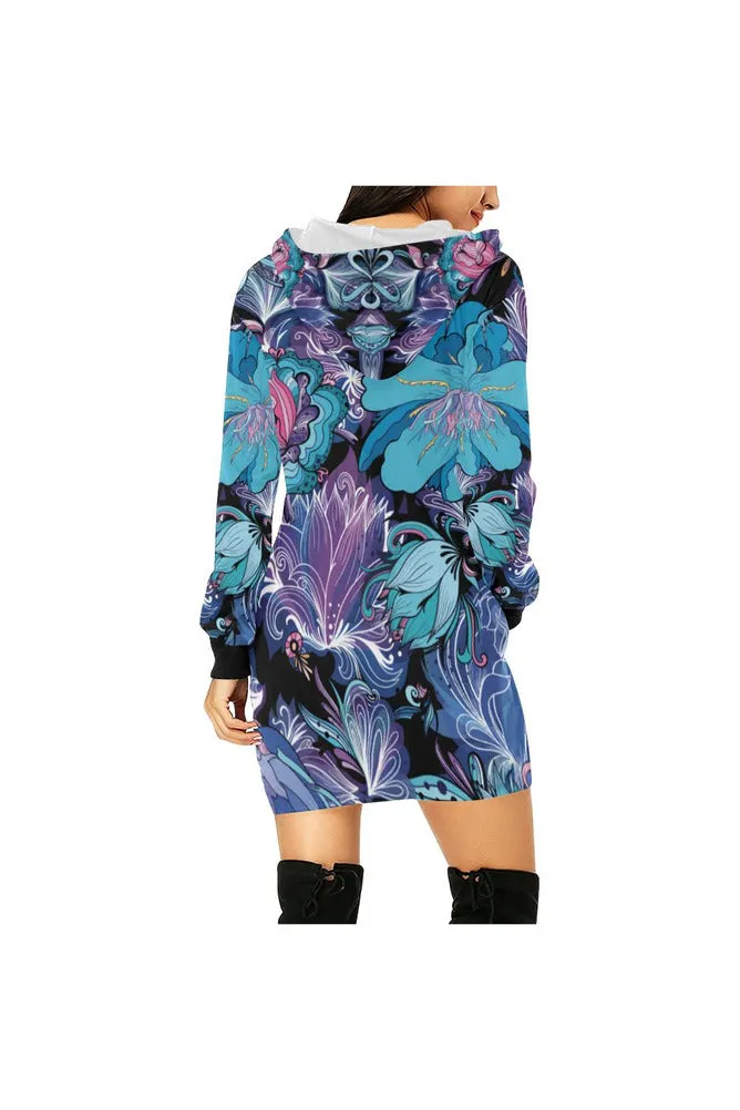 Floral Midnight Hoodie Mini Dress