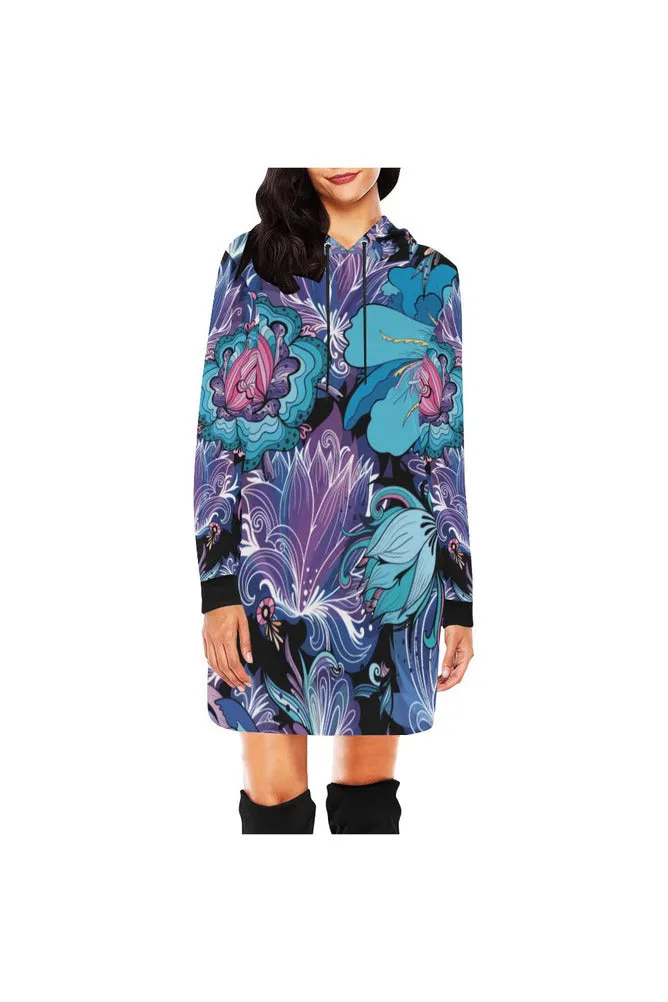 Floral Midnight Hoodie Mini Dress