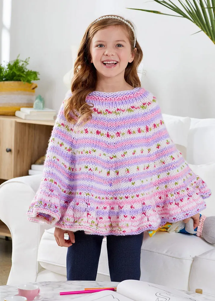 Free Rosy Day Poncho Pattern