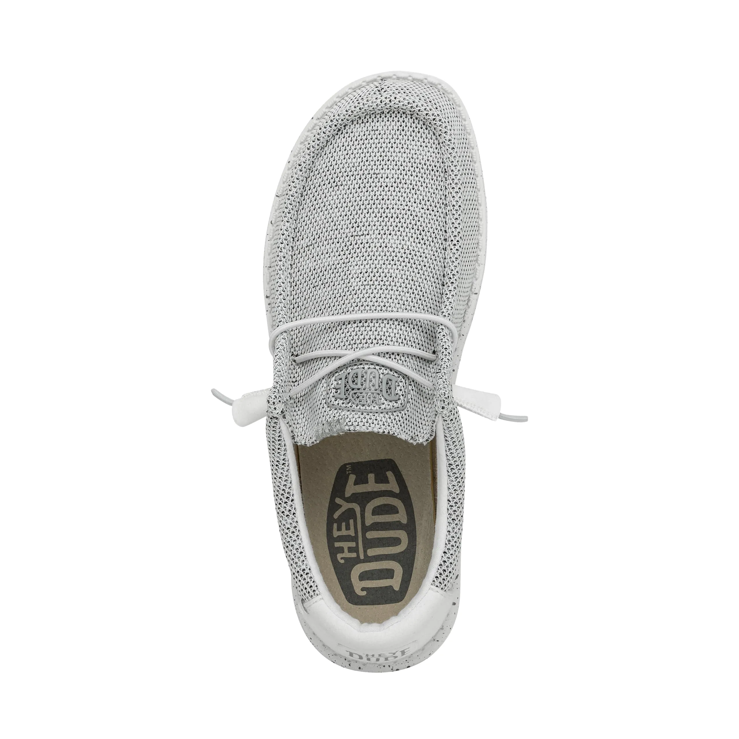 Hey Dude Men's Wally Sox Stone White Size 10 | Men’s Shoes | Men's Lace Up Loafers | Comfortable & Light-Weight