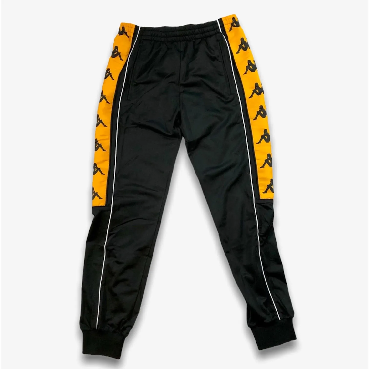 Kappa 222 Banda 10 Alien Black Orange Trackpants Joggers