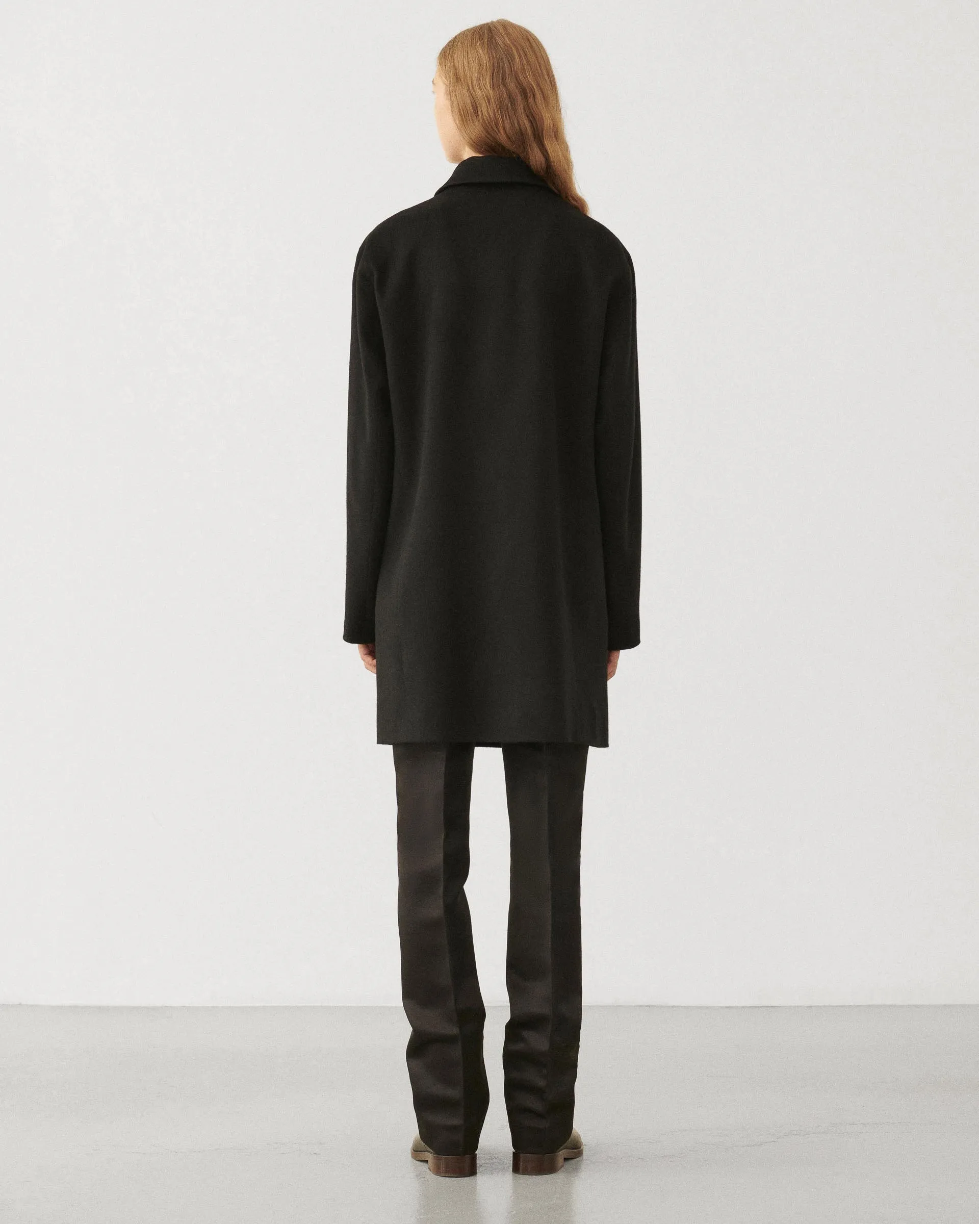 Lucas Coat in Cashmere, Black