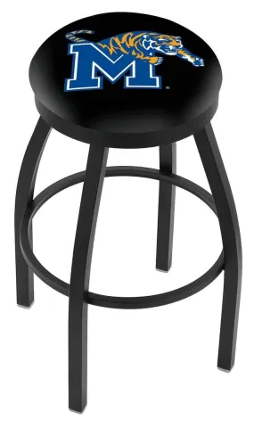 Memphis Tigers HBS Black Swivel Bar Stool with Cushion