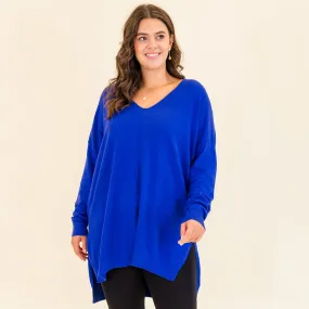 Miss Who I Was Sweater, Cobalt Blue