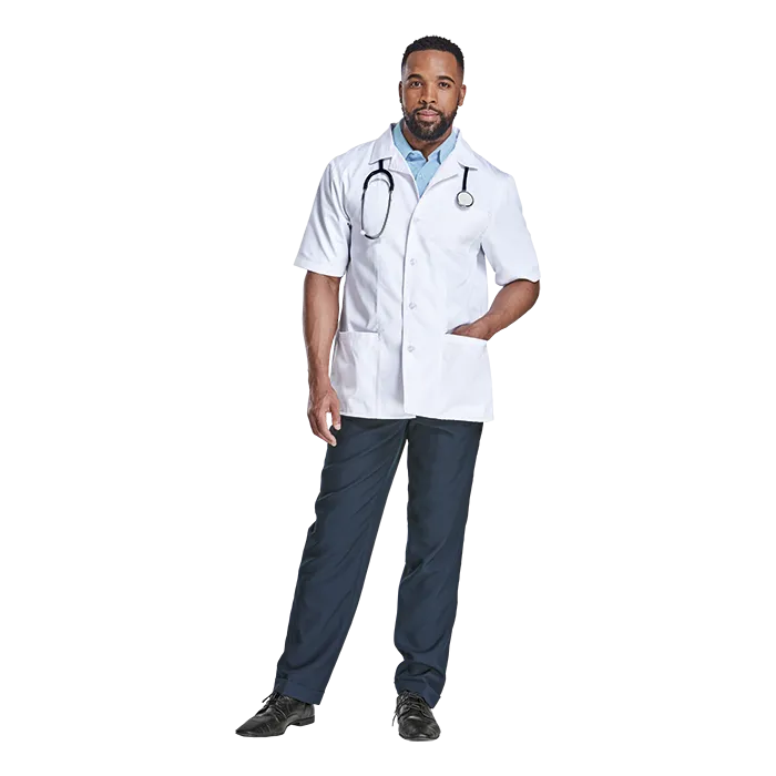 Multifunctional Short Sleeve Lab Coat