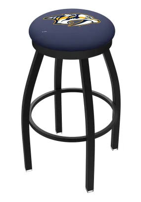 Nashville Predators HBS Black Swivel Bar Stool with Cushion