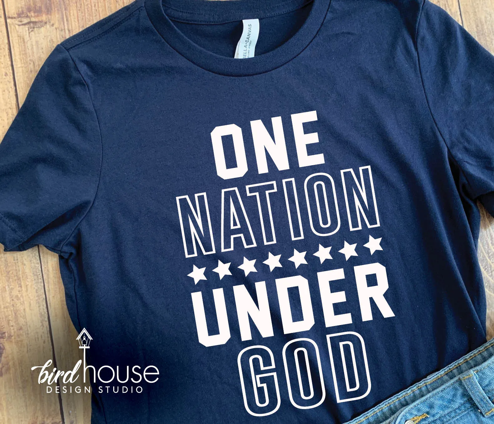 One Nation Under God Shirt, July 4th Graphic Tees