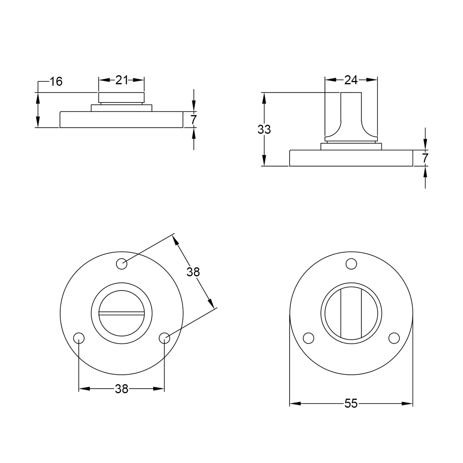 Pewter Round Turn & Release