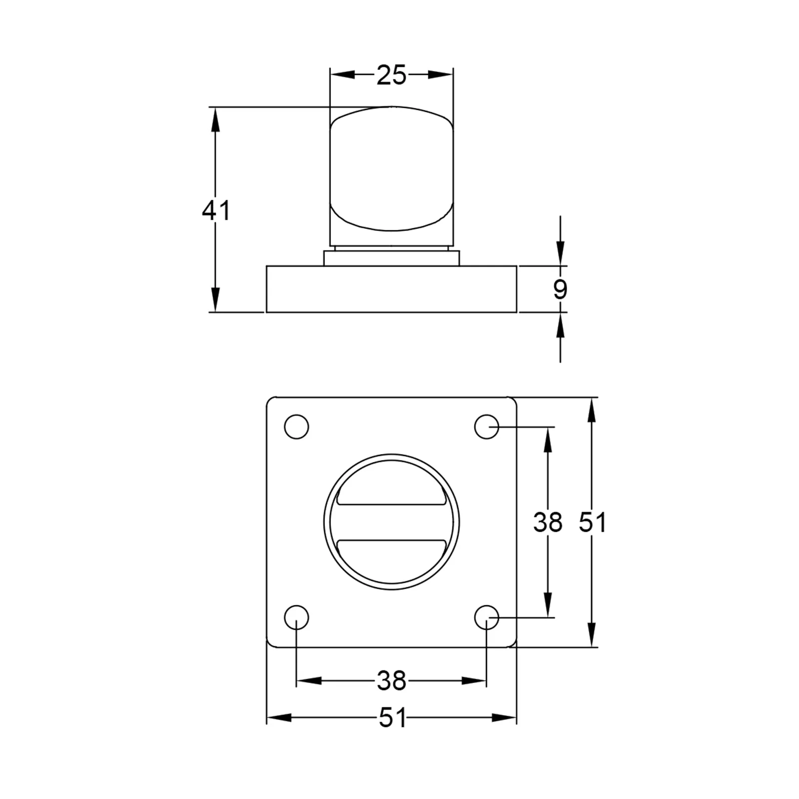 Pewter Square Turn & Release