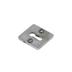 Pewter Square Uncovered Escutcheons British Standard