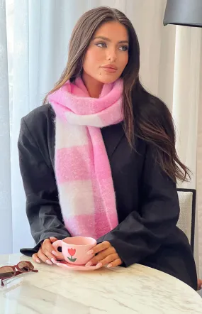 Pink Check Blanket Scarf (FREE over $215)