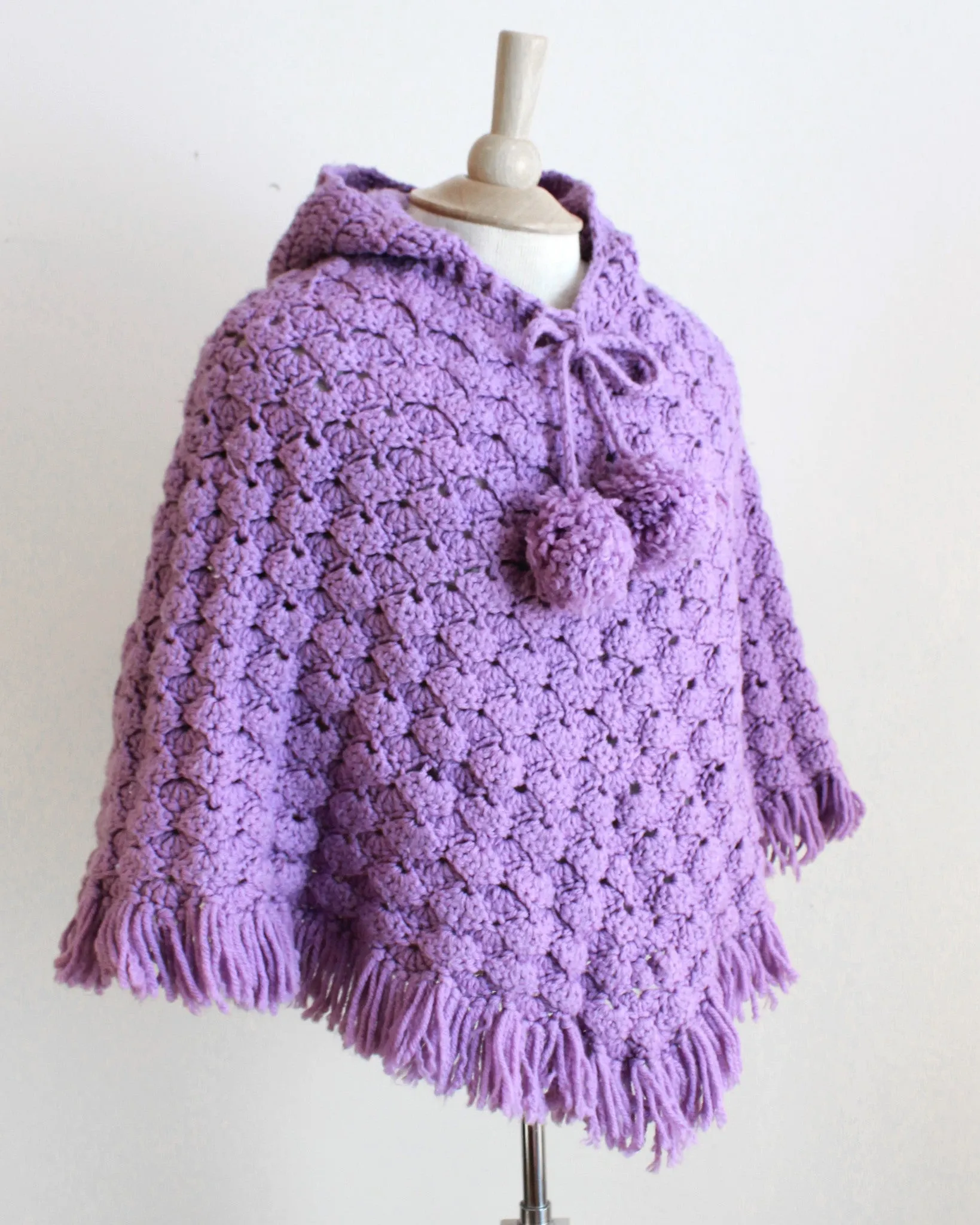 Puff Shell Poncho Crochet Pattern