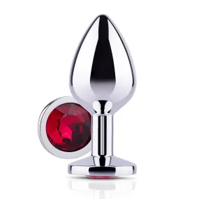 Red Gem Metal Butt Plug