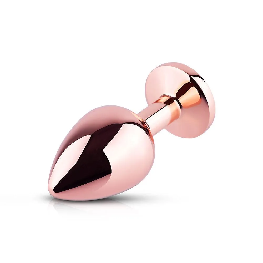 Red Gem Rose Gold Metal Butt Plug