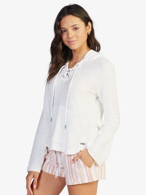 Roxy Pearling Hooded Sweatshirt-Snow White