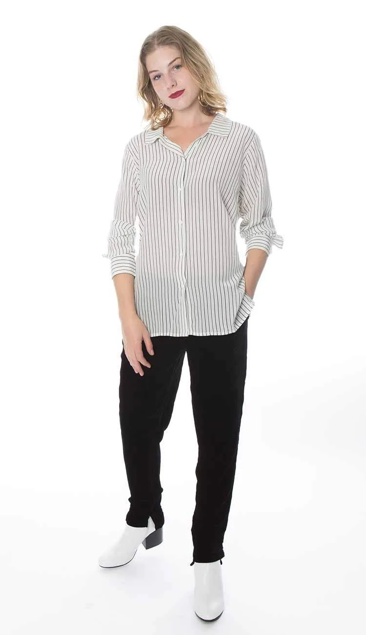 Single Stripe Shirt - Eggwhite & Black