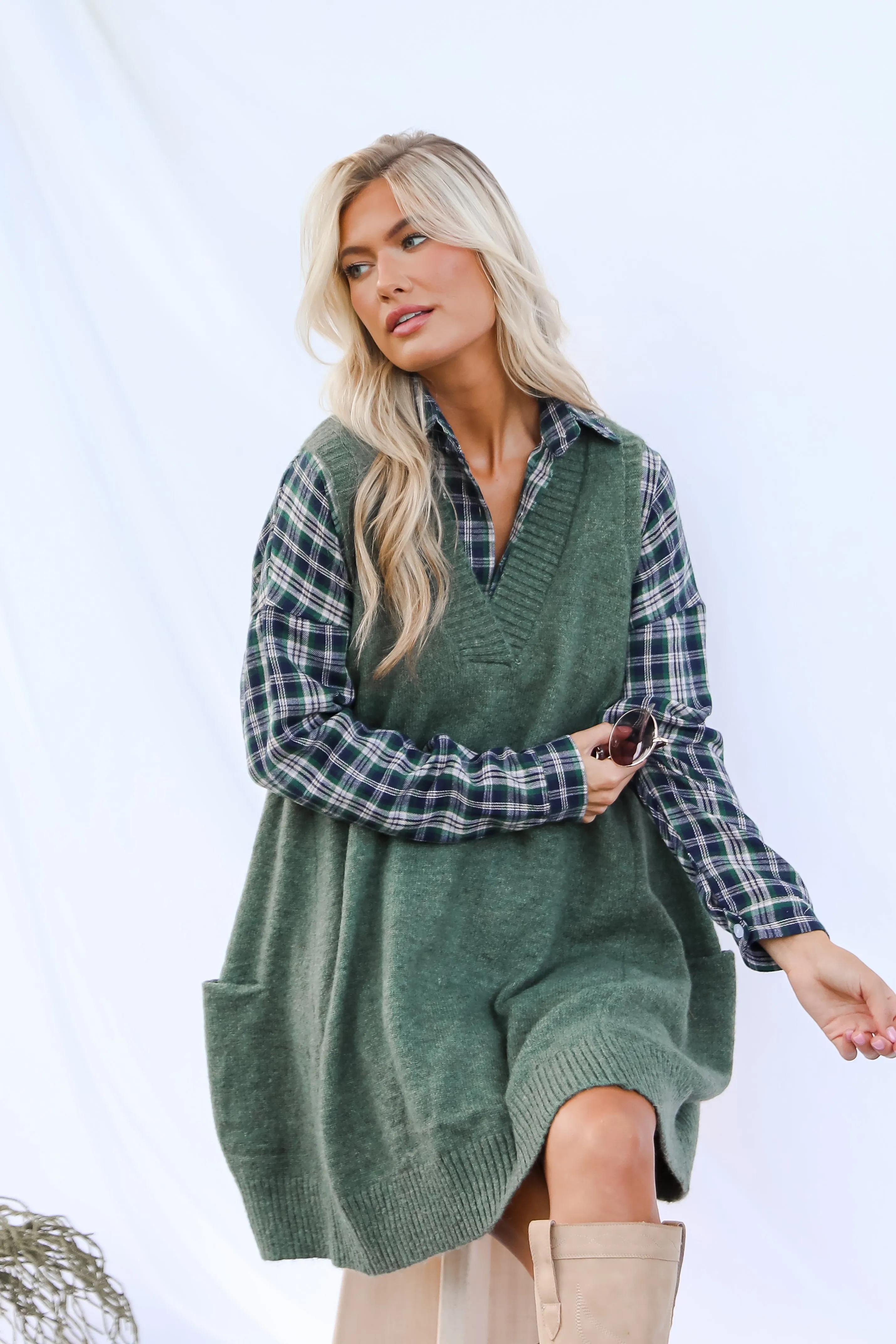 Successful Sophistication Sweater Mini Dress