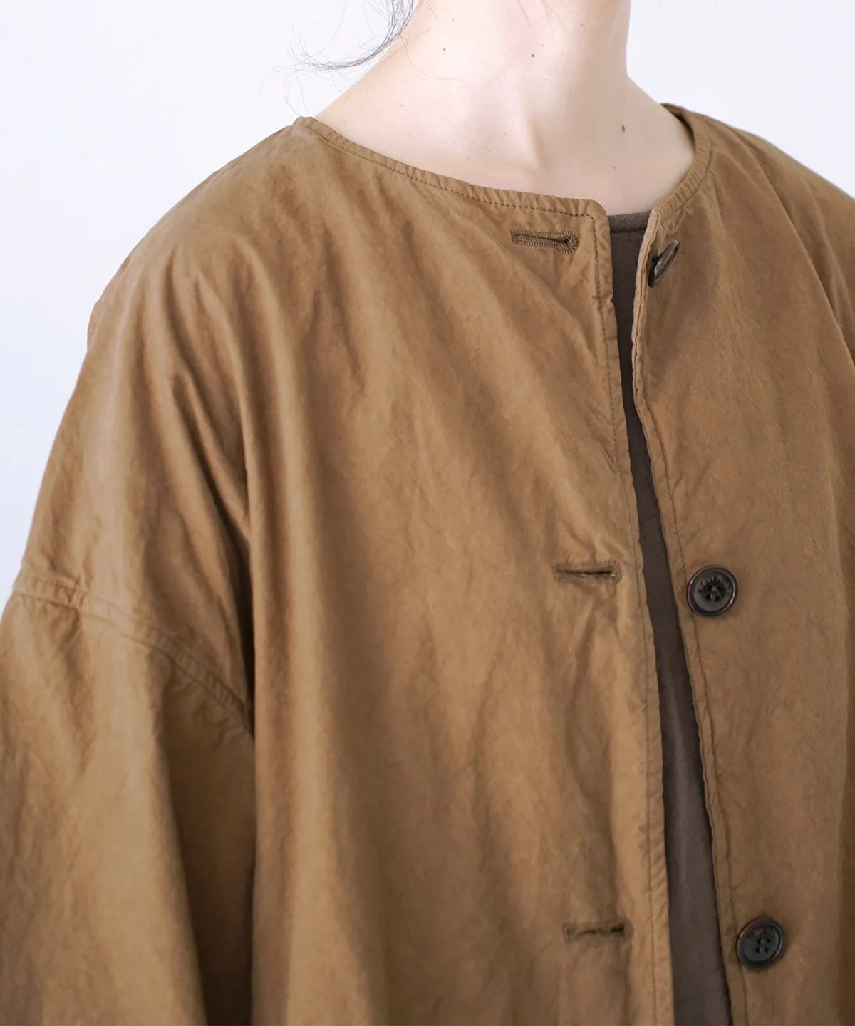 Supima Cotton Collarless Coat