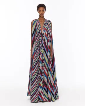 The Cape Dress : Multicolor Stripe