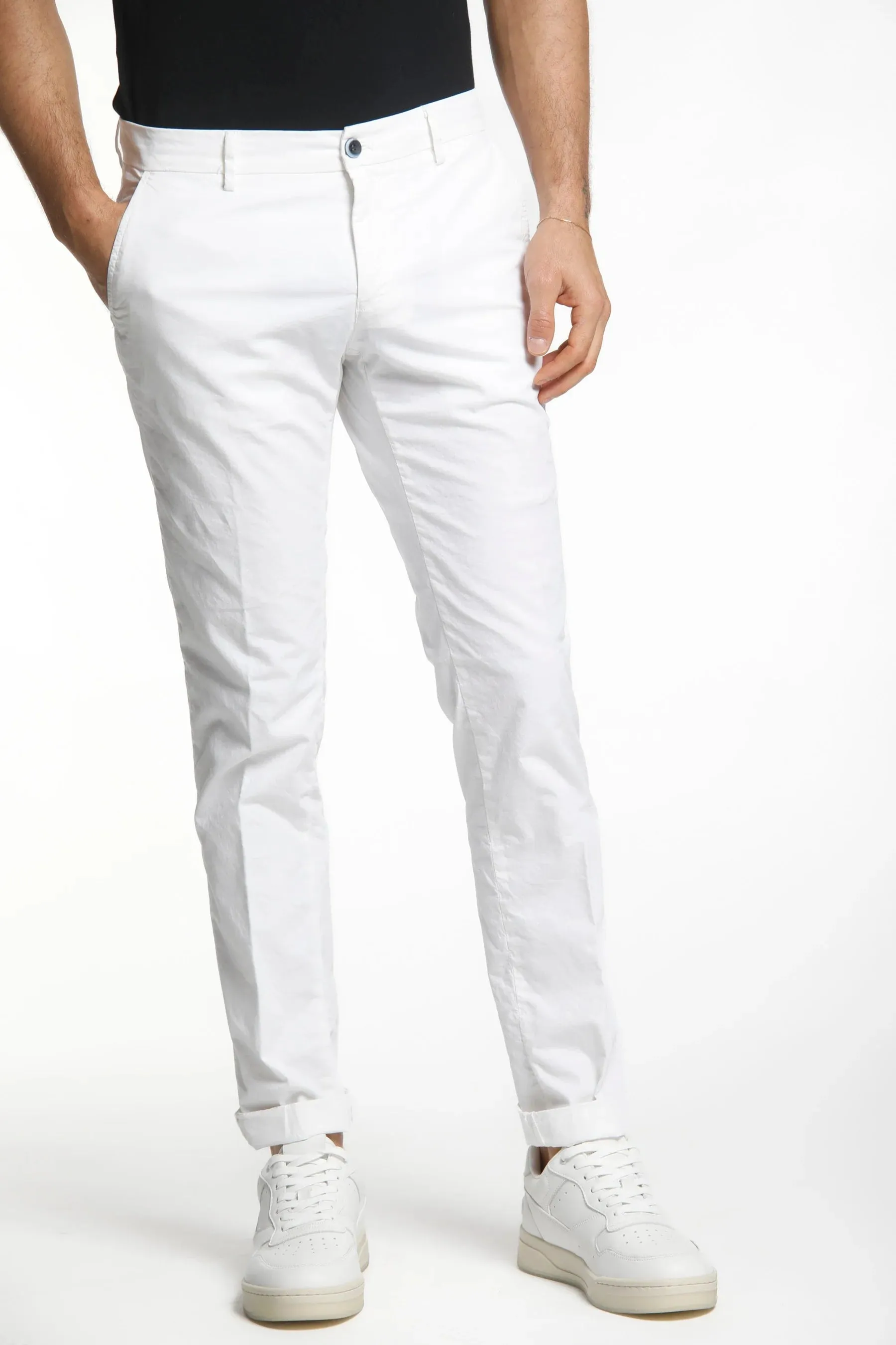 White Chino Gaberdine Stretch - Mason's