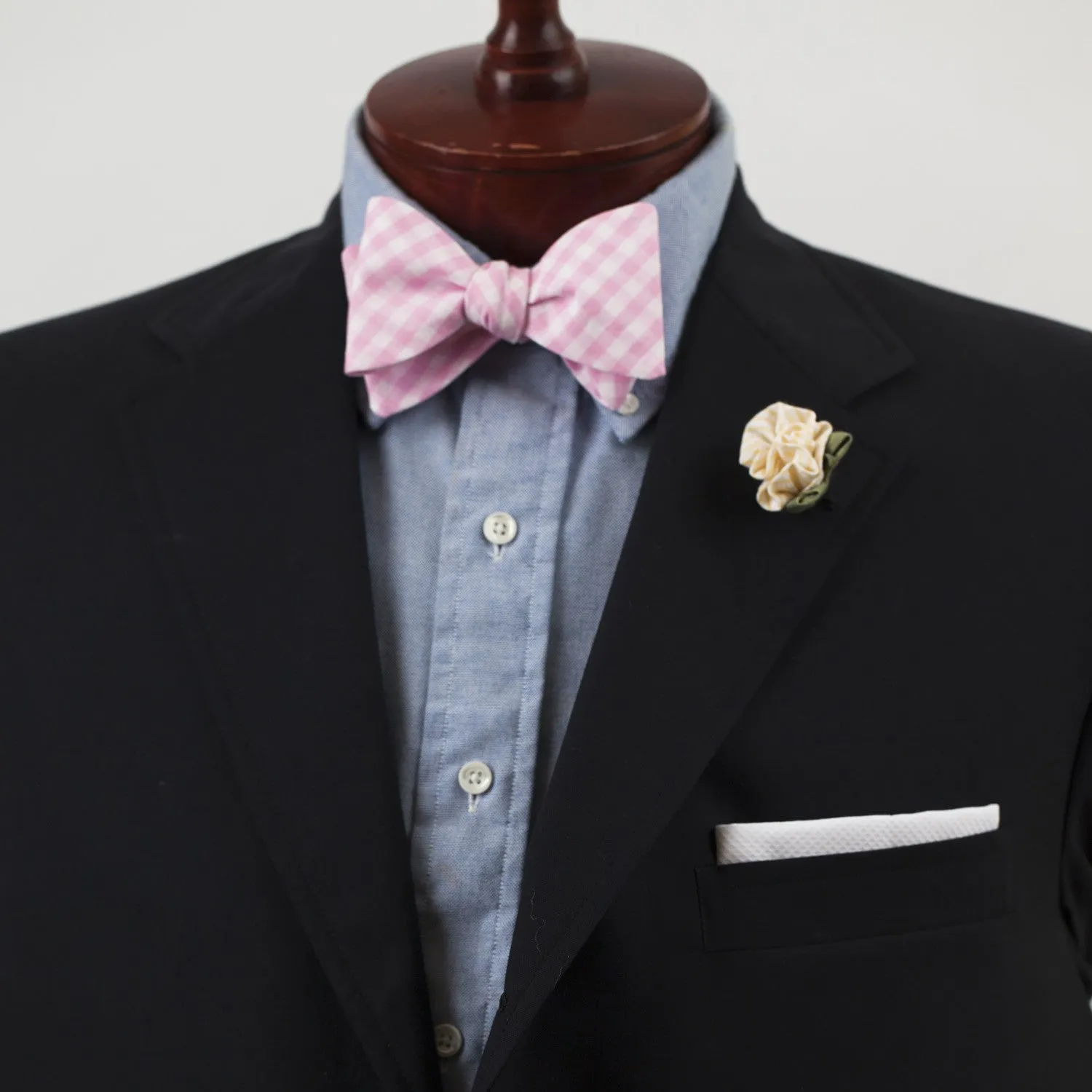 White Pique Pocket Square