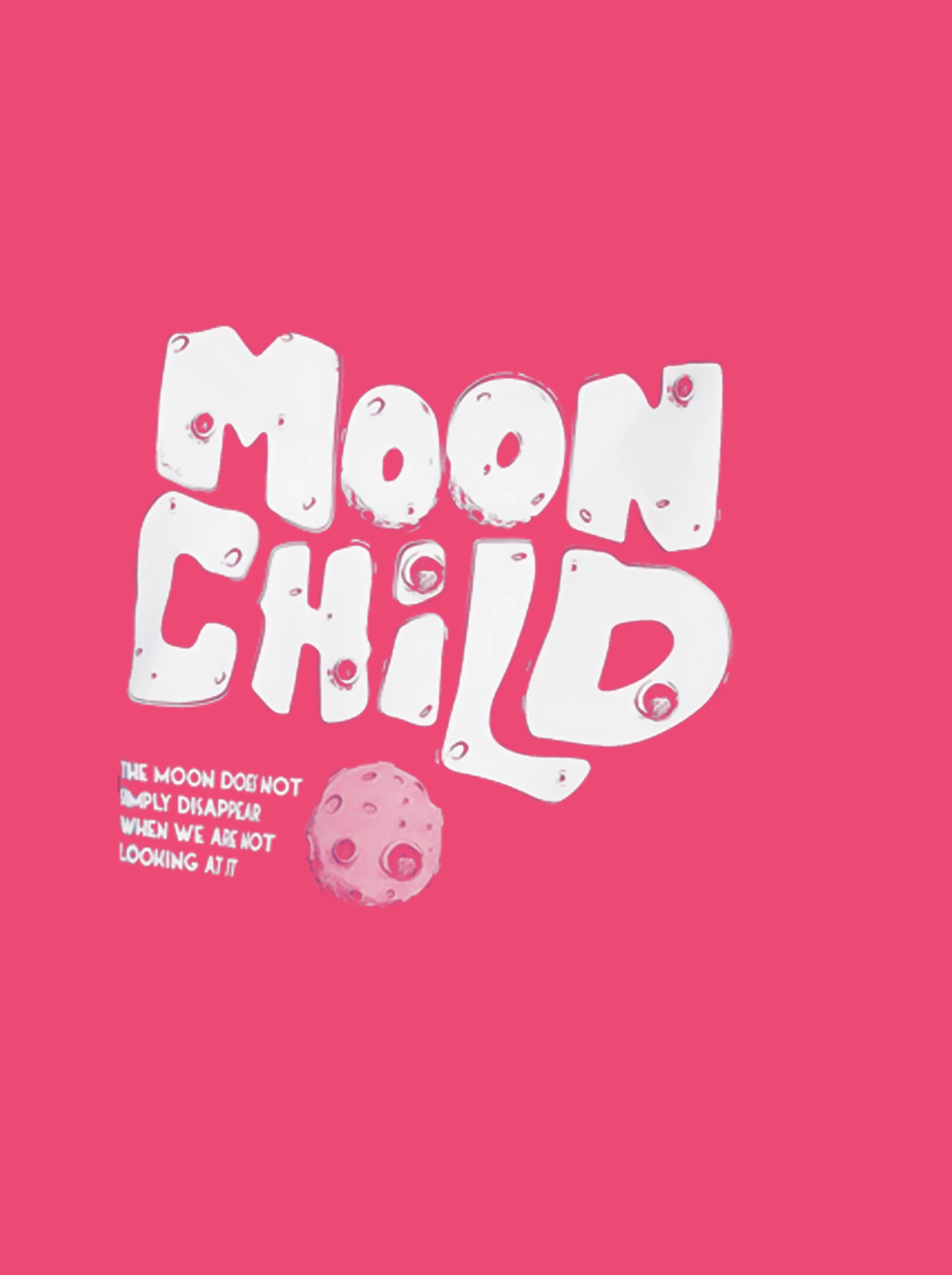 Women Oversized Hot Pink T-shirt - Moon child